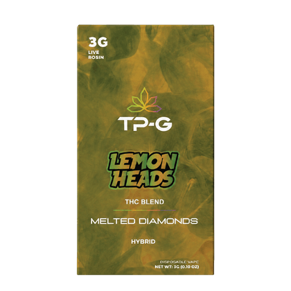 Lemon Heads Live Rosin Disposable Vape 3G Front