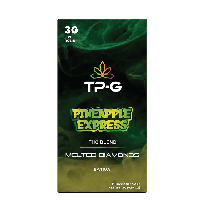 Pineapple Express Live Rosin Disposable Vape 3G Front