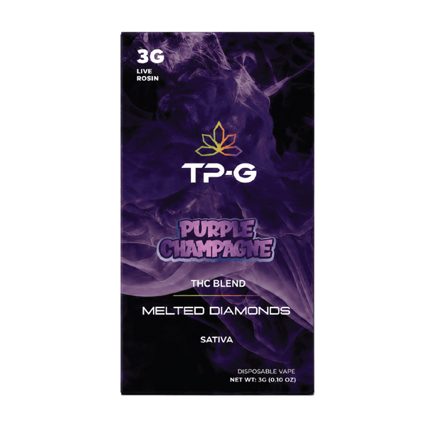 Purple Champagne Live Rosin Disposable Vape 3G Front