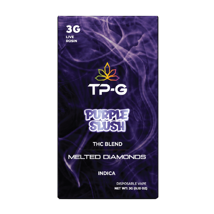 Purple Slush Live Rosin Disposable Vape 3G Front