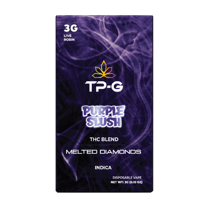 Purple Slush Live Rosin Disposable Vape 3G Front